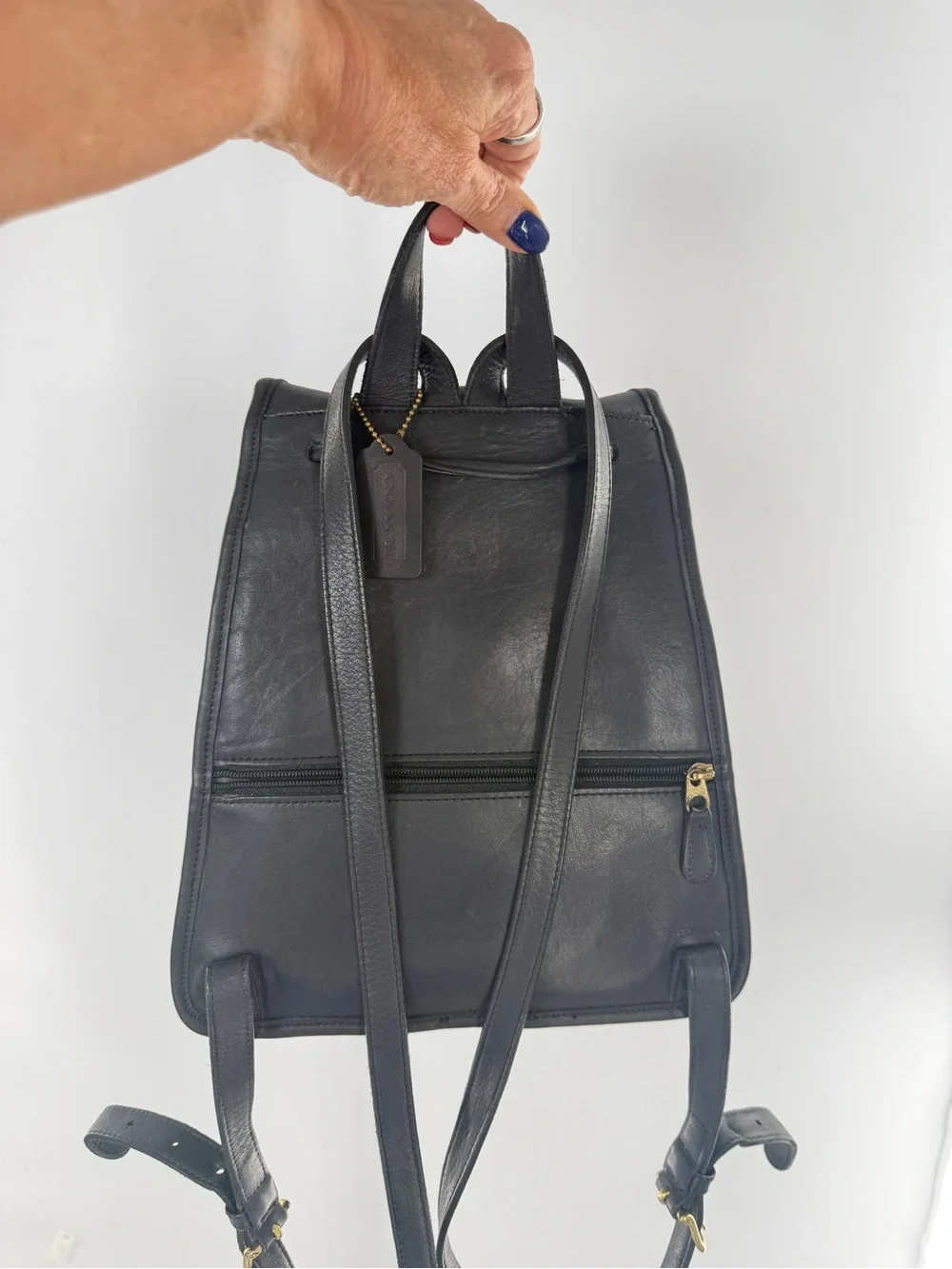 Coach black leather